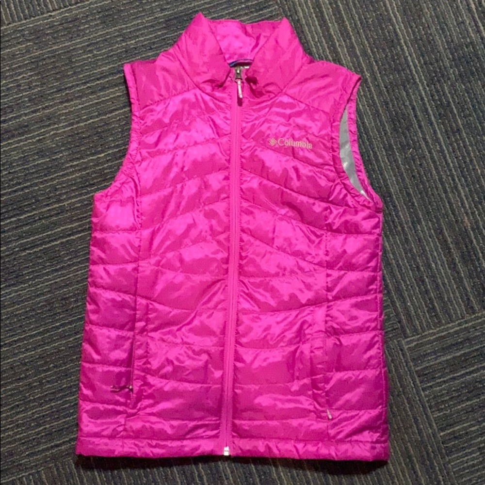 hot pink colombia vest